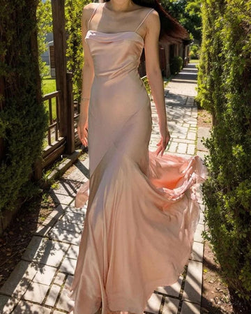 Satin Bodycon Mermaid Maxi Dress Prom Dresses Evening Dress SD1492 HZ0628